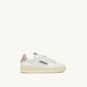 AUTRY SNEAKERS DALLAS KIDS LOW SNEAKERS IN WHITE AND POWDER PINK LEATHER